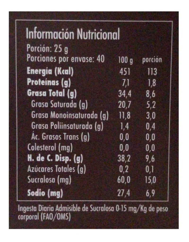 COBERTURA NEUCOBER 60% sin azúcar 1 KG