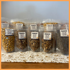 Maní mix de almendras y pasas ambar